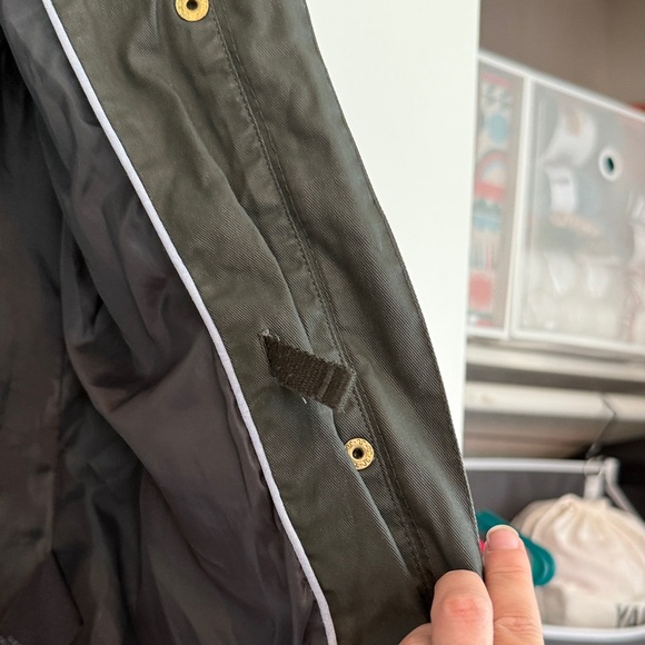 Tommy Hilfiger Women's Olive Green Utility Jacket Gold Hardware Zip Size S‎ FLAW - Picture 7 of 10